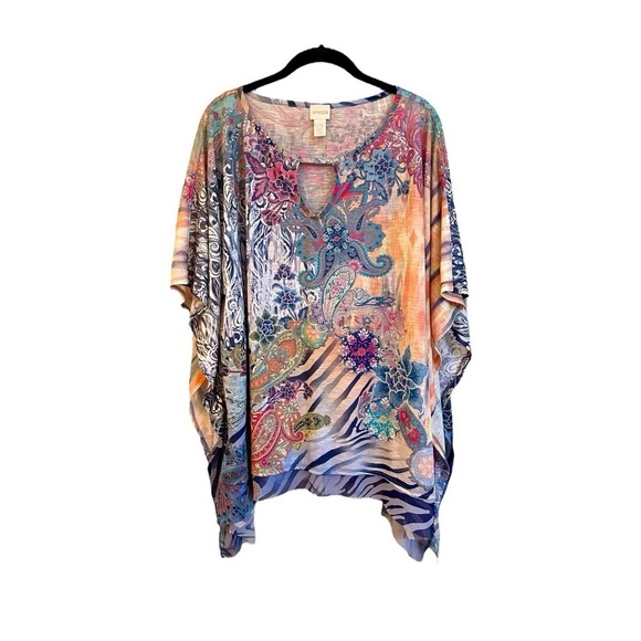 CHICO’S, WOMENS FREE SPIRITED STYLE TOP. SIZE L/XL - Picture 3 of 7